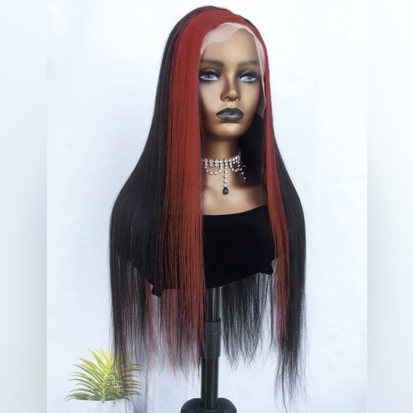 13*4 Lace Front 180% Density Long Straight Human Hair Wig 28 inches - Picture 1 of 7